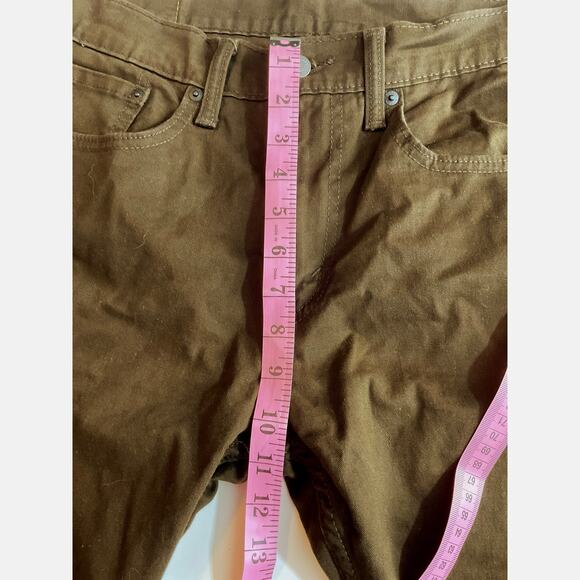 Levis 502 Jeans Mens Tagged 31 x 30 Actual 32 x 29 DK Brown Stretch Straight TG - Picture 6 of 8